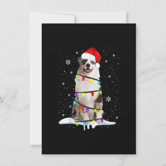 Australian Shepherd kerstboom Light Aussie Xm Kaart (Voorkant)