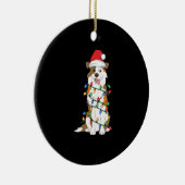 Australian Shepherd kerstboom Light Aussie Xm Keramisch Ornament (Rechts)