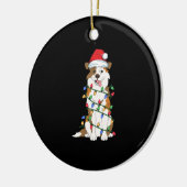 Australian Shepherd kerstboom Light Aussie Xm Keramisch Ornament (Links)