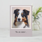 Australian Shepherd Kopf -  Kaart (Staand voorkant)