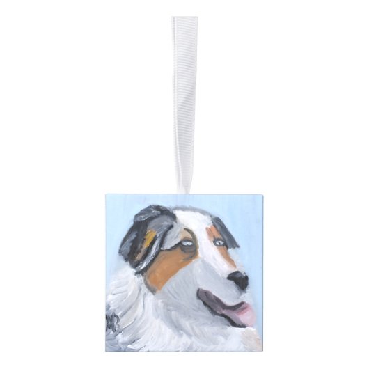 Australian Shepherd Kubus Ornament (Rechts)