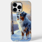 Australian Shepherd Laat Het Sneeuw Kerstmis Case-Mate iPhone Case (Achterkant)