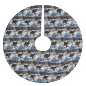 Australian Shepherd Laat Het Sneeuw Kerstmis Kerstboom Rok (Voorkant)