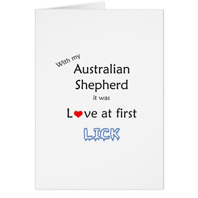 Australian Shepherd Lick Design (Voorkant)