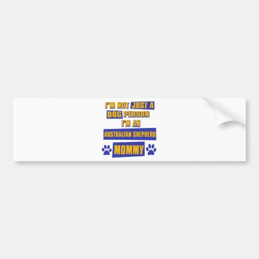 Australian Shepherd mama Bumpersticker (Voorkant)
