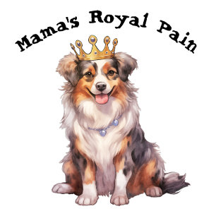 Australian Shepherd Mama's koninklijke pijn T-shirt