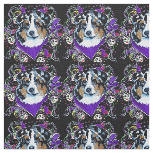 AUSTRALIAN SHEPHERD - MARDI GRAS STOF (Swatch)