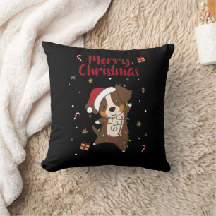 Australian Shepherd Merry Kerstwinter Throw P Kussen