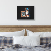 Australian Shepherd Mijn hond denkt dat ik cool be Canvas Afdruk (Insitu (Slaapkamer))