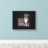 Australian Shepherd Mijn hond denkt dat ik cool be Canvas Afdruk (Insitu (Houten vloer))
