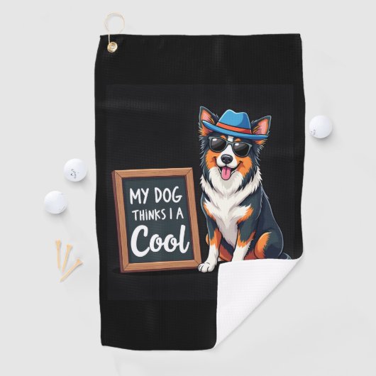 Australian Shepherd Mijn hond denkt dat ik cool be Golfhanddoek (Insitu)