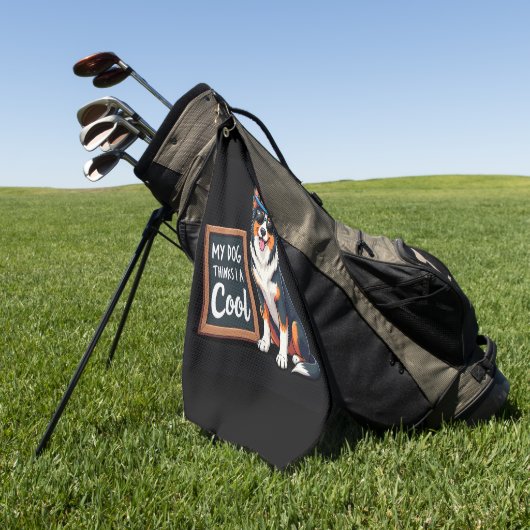 Australian Shepherd Mijn hond denkt dat ik cool be Golfhanddoek (Groen)