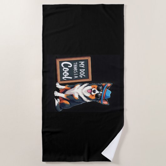 Australian Shepherd Mijn hond denkt dat ik cool be Strandlaken (Voorkant)