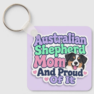 Australian Shepherd Moeder en Daar trots op - Sleu Sleutelhanger