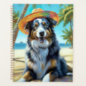 Australian Shepherd On Beach amoureux des chiens c (Devant)