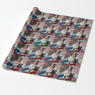 Australian Shepherd op een Peddel: Een Schitterend Cadeaupapier