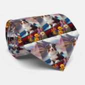 Australian Shepherd op Paddle: Een Schilderachtig  Stropdas (Opgerold)