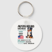 Australian Shepherd Origin Funny Aussie Dog Lover Sleutelhanger (Voorkant)