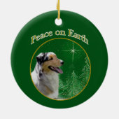 Australian Shepherd Peace Keramisch Ornament (Achterkant)