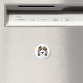 Australian Shepherd Poedel mix Badge Magneet (Insitu (Vaatwasser))
