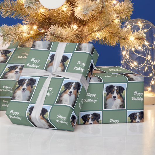 Australian Shepherd Portrait - Cadeaupapier (Feestdagen)