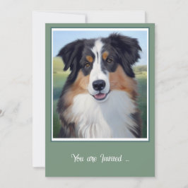 Australian Shepherd Portrait  -  Kaart
