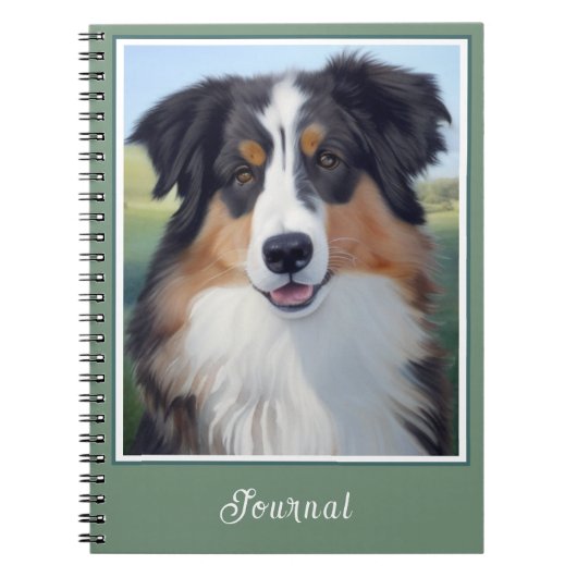 Australian Shepherd Portrait - Notitieboek (Voorkant)