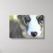 Australian Shepherd Puppy 1 Canvas Afdruk (Voorkant)