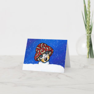 Australian Shepherd Puppy Christmas Kaart