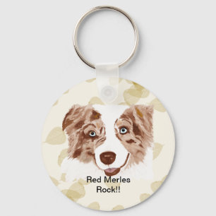 Australian Shepherd Red Merle Dog Sleutelhanger