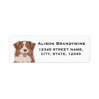 Australian Shepherd - retouradreslabels Etiket