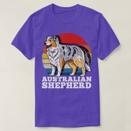 Australian Shepherd Retro T-shirt (Design voorkant)