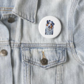 Australian Shepherd Ronde Button 5,7 Cm (In situ)