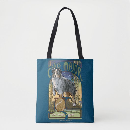 Australian Shepherd Sac fourre-tout Art Nouveau (Devant)