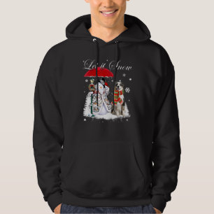 Australian Shepherd Santa Dog Kerstmis Snowman Xm Hoodie