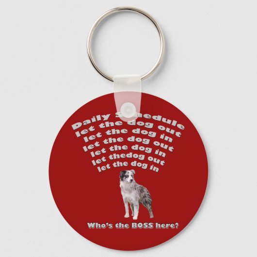 Australian Shepherd Schema Sleutelhanger (Voorkant)