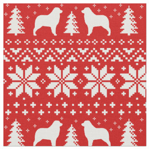 Australian Shepherd Silhouettes kerstfeestdag Stof