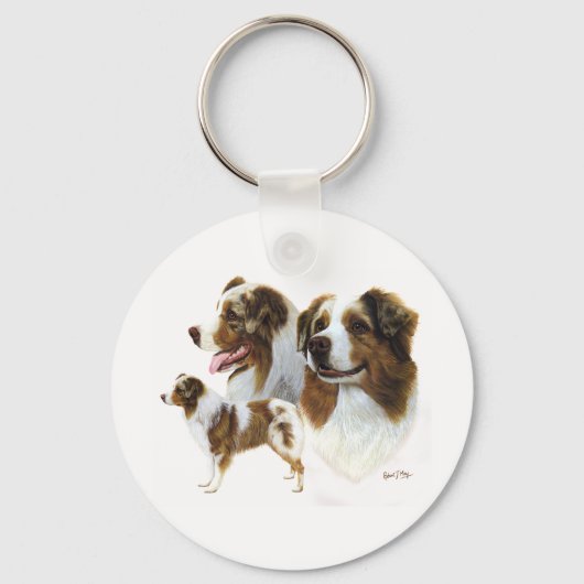 Australian Shepherd Sleutelhanger (Voorkant)