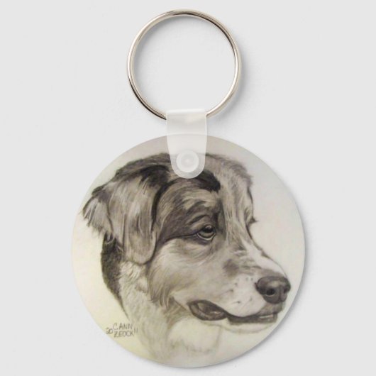 Australian Shepherd Sleutelhanger - org. artwork (Voorkant)