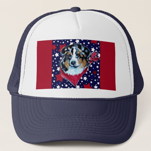 AUSTRALIAN SHEPHERD TRUCKER PET (Voorkant)