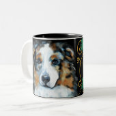 Australian Shepherd Tweekleurige Koffiemok (Voorkant links)
