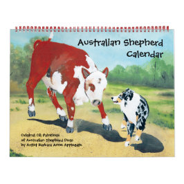 Australian Shepherd Two Page Large Calendar Kalender