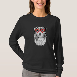 Australian Shepherd Valentijnsdag Aussie Dog mama T-shirt