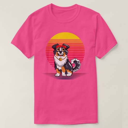 Australian Shepherd Vapor T-shirt (Design voorkant)