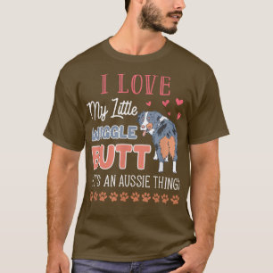 Australian Shepherd Wiggle but it an Aussie Thin T-shirt