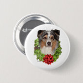 Australian Shepherd Wreath - Button (Voorkant /achterkant)