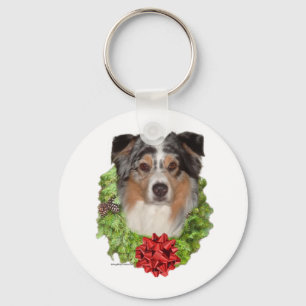 Australian Shepherd Wreath - Sleutelhanger