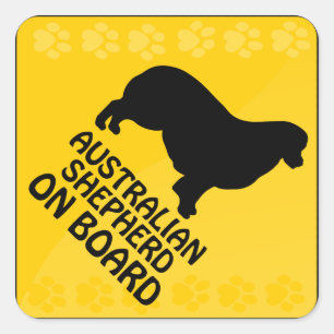 Australian Shepherd Xing Vierkante Sticker