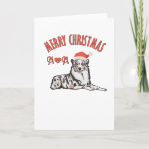 Australian Shepherd Zalig Kerstfeest Mama Kaart