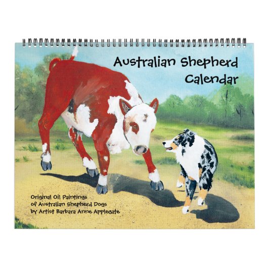 Australian Shepherd'un grand calendrier de deux pa (Protection)